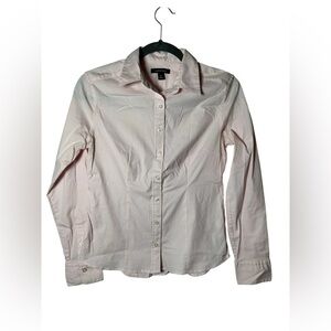 Lands’ End Petite Button Down Shirt Light Pink Size 4P